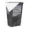 Mind Reader 50L Tapered Laundry Hamper with Swiss Cross Cut-Outs, Gray